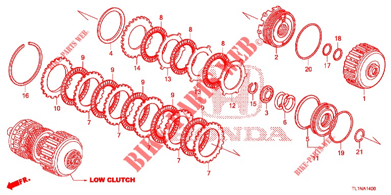 CLUTCH (BAS) (DIESEL) for Honda ACCORD DIESEL 2.2 LUXURY 4 Doors 5 speed automatic 2014
