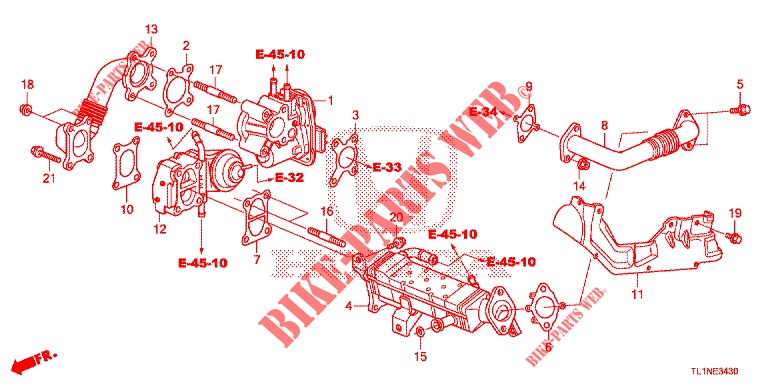 EGR VALVE (DIESEL) for Honda ACCORD DIESEL 2.2 LUXURY 4 Doors 5 speed automatic 2014