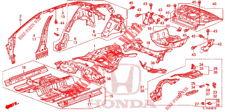 FLOOR/INNER PANELS  for Honda ACCORD DIESEL 2.2 LUXURY 4 Doors 5 speed automatic 2014