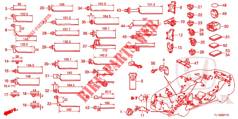 HARNESS BAND/BRACKET (LH) for Honda ACCORD DIESEL 2.2 LUXURY 4 Doors 5 speed automatic 2014