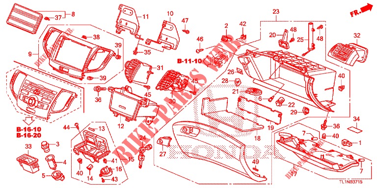 INSTRUMENT GARNISH (COTE DE PASSAGER) (LH) for Honda ACCORD DIESEL 2.2 LUXURY 4 Doors 5 speed automatic 2014