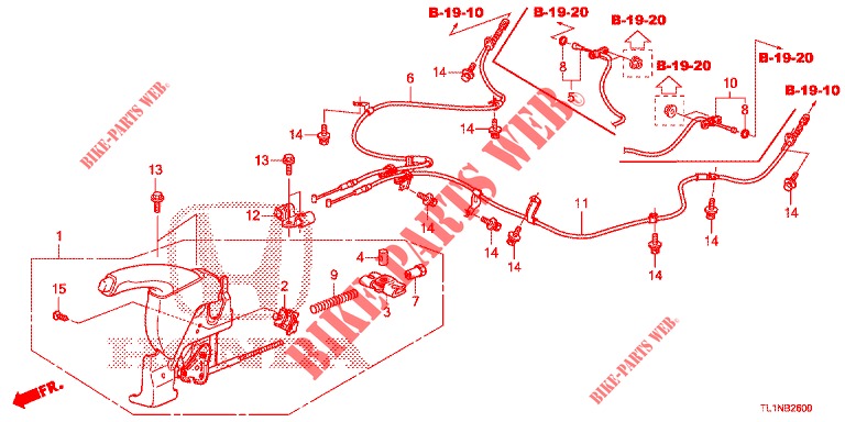PARKING BRAKE (LH) for Honda ACCORD DIESEL 2.2 LUXURY 4 Doors 5 speed automatic 2014