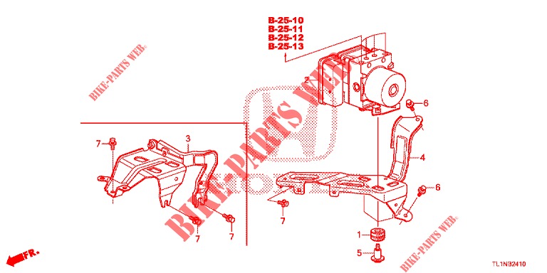 VSA MODULATOR (RH)('00 )  for Honda ACCORD DIESEL 2.2 LUXURY 4 Doors 5 speed automatic 2014