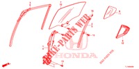 REAR DOOR GLASS/DOOR REGU LATOR  for Honda ACCORD DIESEL 2.2 SH 4 Doors 6 speed manual 2014