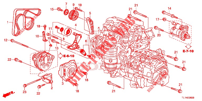 ALTERNATOR BRACKET/TENSIO NER (2.0L) for Honda ACCORD 2.0 COMFORT 4 Doors 6 speed manual 2015