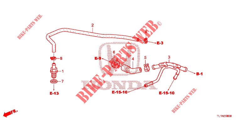 BREATHER TUBE (2.0L) for Honda ACCORD 2.0 COMFORT 4 Doors 6 speed manual 2015