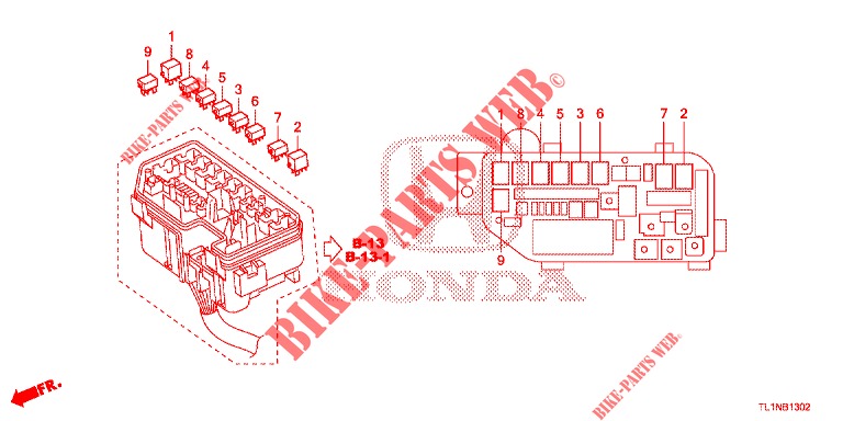 CONTROL UNIT (COMPARTIMENT MOTEUR) (2) for Honda ACCORD 2.0 COMFORT 4 Doors 6 speed manual 2015