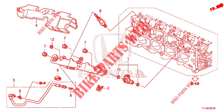 FUEL INJECTOR (2.0L) for Honda ACCORD 2.0 COMFORT 4 Doors 6 speed manual 2015