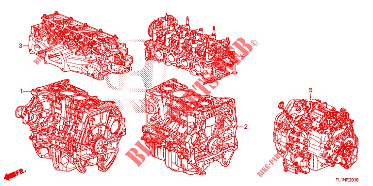 GASKET KIT/ENGINE ASSY./ TRANSMISSION ASSY.  for Honda ACCORD 2.0 COMFORT 4 Doors 6 speed manual 2015
