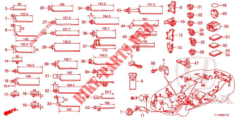 HARNESS BAND/BRACKET (LH) for Honda ACCORD 2.0 COMFORT 4 Doors 6 speed manual 2015
