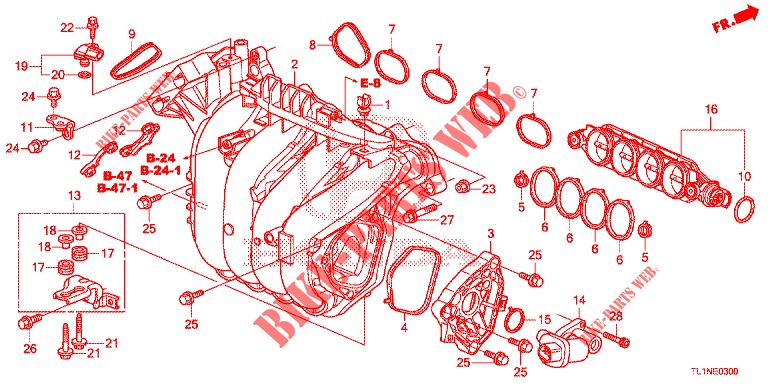 INTAKE MANIFOLD (2.0L) for Honda ACCORD 2.0 COMFORT 4 Doors 6 speed manual 2015