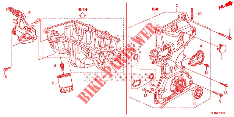OIL PUMP (2.0L) for Honda ACCORD 2.0 COMFORT 4 Doors 6 speed manual 2015