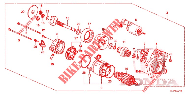 STARTER MOTOR (DENSO) (2.0L) for Honda ACCORD 2.0 COMFORT 4 Doors 6 speed manual 2015