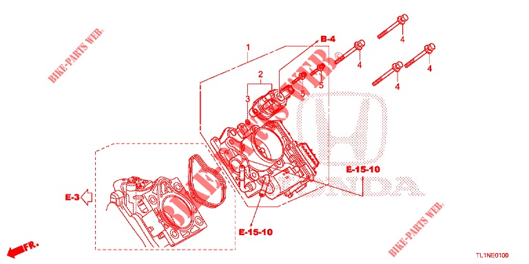 THROTTLE BODY (2.0L) for Honda ACCORD 2.0 COMFORT 4 Doors 6 speed manual 2015