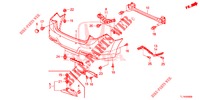 REAR BUMPER  for Honda ACCORD 2.0 ELEGANCE PACK 4 Doors 6 speed manual 2015