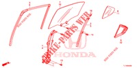 REAR DOOR GLASS/DOOR REGU LATOR  for Honda ACCORD DIESEL 2.2 COMFORT 4 Doors 6 speed manual 2015