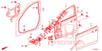 FRONT DOOR PANELS (2D)  for Honda ACCORD DIESEL 2.2 ELEGANCE 4 Doors 6 speed manual 2015