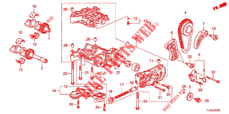 OIL PUMP (DIESEL) for Honda ACCORD TOURER DIESEL 2.2 ELEGANCE 5 Doors 5 speed automatic 2013