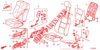 FRONT SEAT/SEATBELTS (D.) (LH) for Honda ACCORD TOURER DIESEL 2.2 SH 5 Doors 6 speed manual 2013