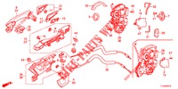 REAR DOOR LOCKS/OUTER HAN DLE  for Honda ACCORD TOURER DIESEL 2.2 SH 5 Doors 6 speed manual 2013