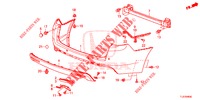 REAR BUMPER  for Honda ACCORD TOURER DIESEL 2.2 ELEGANCE 5 Doors 6 speed manual 2014