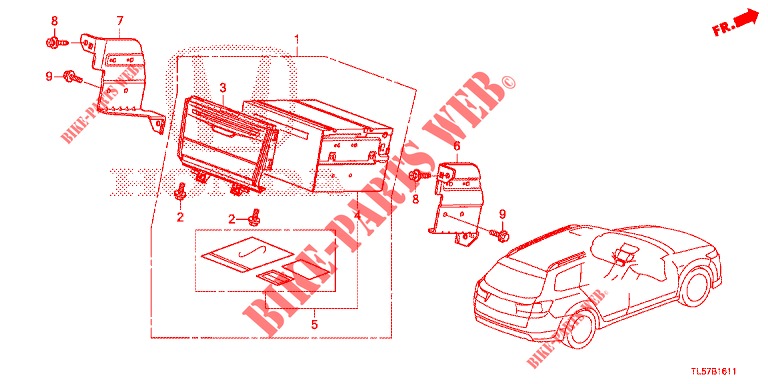 AUDIO UNIT (NAVIGATION) for Honda ACCORD TOURER DIESEL 2.2 ELEGANCE PACK 5 Doors 6 speed manual 2014