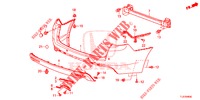 REAR BUMPER  for Honda ACCORD TOURER DIESEL 2.2 ELEGANCE PACK 5 Doors 5 speed automatic 2014