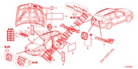 EMBLEMS/CAUTION LABELS  for Honda ACCORD TOURER DIESEL 2.2 SH 5 Doors 6 speed manual 2014