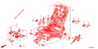 FRONT SEAT COMPONENTS (D.) (SIEGE REGLAGE MANUEL) for Honda ACCORD TOURER DIESEL 2.2 SH 5 Doors 6 speed manual 2014