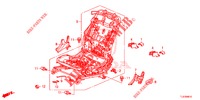 FRONT SEAT COMPONENTS (G.) (SIEGE REGLAGE MANUEL) for Honda ACCORD TOURER DIESEL 2.2 SH 5 Doors 6 speed manual 2014