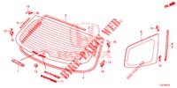 REAR WINDSHIELD/QUARTER G LASS  for Honda ACCORD TOURER DIESEL 2.2 SH 5 Doors 6 speed manual 2014