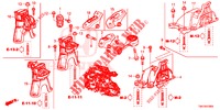 ENGINE MOUNTS (MT) for Honda CIVIC 1.5 CONFORT 4 Doors 6 speed manual 2017