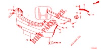 REAR BUMPER  for Honda CIVIC 1.4 COMFORT 5 Doors 6 speed manual 2012