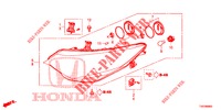 HEADLIGHT  for Honda CIVIC 1.4 S 5 Doors 6 speed manual 2012