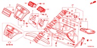 INSTRUMENT GARNISH (COTE DE PASSAGER) (LH) for Honda CIVIC 1.8 S 5 Doors 6 speed manual 2012