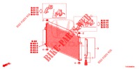 AIR CONDITIONER (CONDENSATEUR) for Honda CIVIC DIESEL 2.2 ELEGANCE 5 Doors 6 speed manual 2012