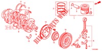 CRANKSHAFT/PISTON (DIESEL) (2.2L) for Honda CIVIC DIESEL 2.2 ELEGANCE 5 Doors 6 speed manual 2012