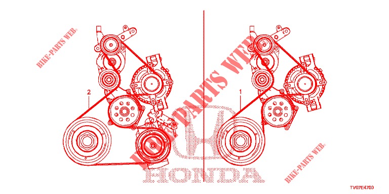 ALTERNATOR BELT(DIESEL) (2.2L) for Honda CIVIC DIESEL 2.2 ELEGANCE 5 Doors 6 speed manual 2012