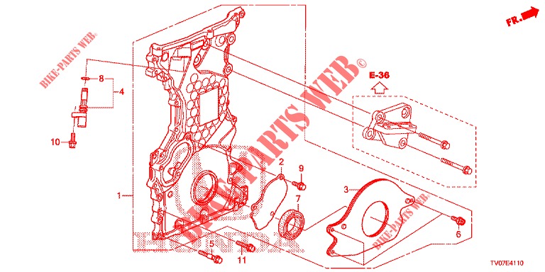 CHAIN CASE (DIESEL) (2.2L) for Honda CIVIC DIESEL 2.2 ELEGANCE 5 Doors 6 speed manual 2012