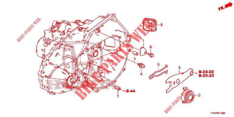 CLUTCH RELEASE (DIESEL) (2.2L) for Honda CIVIC DIESEL 2.2 ELEGANCE 5 Doors 6 speed manual 2012