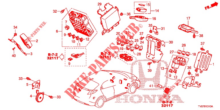 CONTROL UNIT (CABINE) (1) (LH) for Honda CIVIC DIESEL 2.2 ELEGANCE 5 Doors 6 speed manual 2012