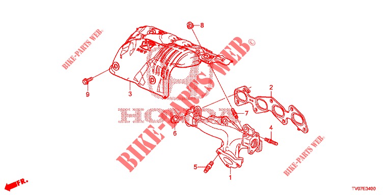 EXHAUST MANIFOLD (DIESEL) (2.2L) for Honda CIVIC DIESEL 2.2 ELEGANCE 5 Doors 6 speed manual 2012