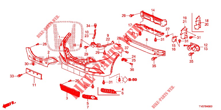 FRONT BUMPER  for Honda CIVIC DIESEL 2.2 ELEGANCE 5 Doors 6 speed manual 2012