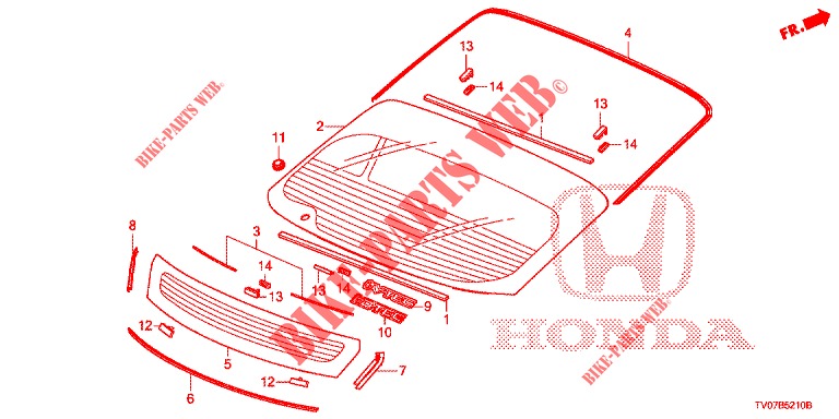 FRONT WINDSHIELD/ REAR WINDSHIELD  for Honda CIVIC DIESEL 2.2 ELEGANCE 5 Doors 6 speed manual 2012
