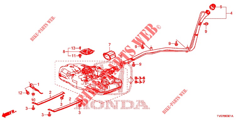 FUEL FILLER PIPE (DIESEL) for Honda CIVIC DIESEL 2.2 ELEGANCE 5 Doors 6 speed manual 2012
