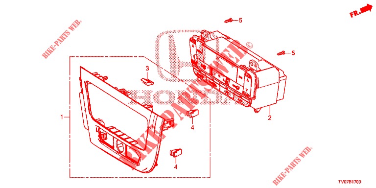 HEATER CONTROL (LH) for Honda CIVIC DIESEL 2.2 ELEGANCE 5 Doors 6 speed manual 2012