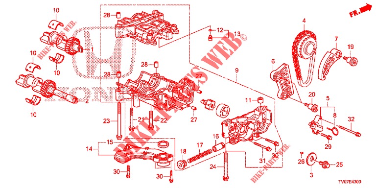 OIL PUMP (DIESEL) (2.2L) for Honda CIVIC DIESEL 2.2 ELEGANCE 5 Doors 6 speed manual 2012