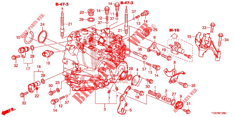 P.S. GEAR BOX (DIESEL) (2.2L) for Honda CIVIC DIESEL 2.2 ELEGANCE 5 Doors 6 speed manual 2012