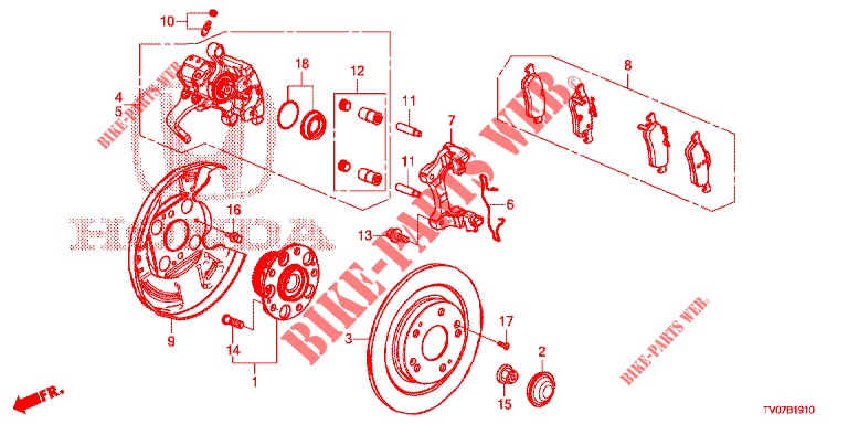 REAR BRAKE DRUM  for Honda CIVIC DIESEL 2.2 ELEGANCE 5 Doors 6 speed manual 2012
