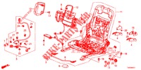 FRONT SEAT COMPONENTS (G.) (HAUTEUR MANUELLE) for Honda CIVIC DIESEL 2.2 EXCLUSIVE 5 Doors 6 speed manual 2012